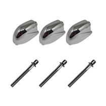 Kit 3 Canoas Tom Caixa Cromo 19.08 + 3 Parafusos 51 x 6mm M6