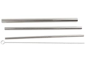 Kit 3 Canudos Inox Conjunto Reto Escova Limpeza 559Mtzi Kit 3 Canudos Inox Conjunto Reto Escova Limpeza 559Mtzi