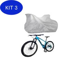 Kit 3 Capa Bicicleta Cobrir Bike Forrada Até Impermeável Aro 29