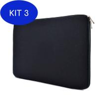 Kit 3 Capa Case para Notebook Basic 15.6 pol - Preto