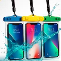 Kit 3 Capa de Celular à Prova Dágua para Natação Viagens Mergulhos Impermeável Chuva Motoboy