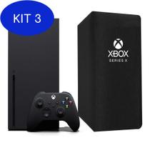 Kit 3 Capa De Proteção Xbox Series X Case Protetora Impermeável