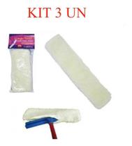 KIT 3 Capa P/rodo Esfregão Limpeza Lustra Dá Brilho 40 cm