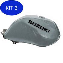 Kit 3 Capa Para Tanque Suzuki Yes - Prata