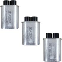 Kit 3 Capacitor Microondas Compatível com Electrolux 0.85uf 2100va Polo 5mm