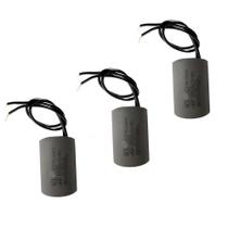 Kit 3 Capacitores 2Fios Metalizados - Motor 60Uf 250 Vac Mvm