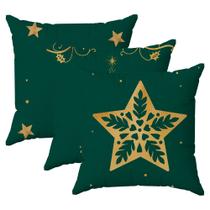 Kit 3 Capas Almofadas Natal das Estrelas 45x45 ID Decor