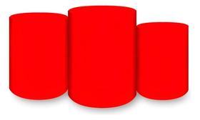 Kit 3 Capas Cilindro Sublimado Liso - Festa Top - Vermelho