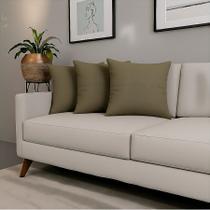 Kit 3 Capas de Almofada Ziper 42 x 42 Cor:Verde Musgo Kit 3 Capas de Almofada Ziper 42 x 42 Cor:Verde Musgo