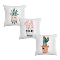 kit 3 capas de almofadas cactos