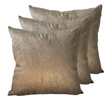 Kit 3 Capas De Almofadas Decorativas Sued Lisas 60x60 Lindas