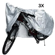 Kit 3 Capas De Bike Impermeável Para Bicicletas Aro 26 A 29