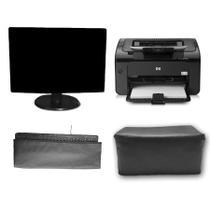 Kit 3 Capas Monitor 20 Teclado Impressora P1102 UV Impermeável - FullCapas