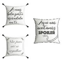 Kit 3 Capas para Almofada Aveludada Dolce 43x43 Cm