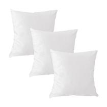 Kit 3 Capas para Almofada em Veludo Liso Quadrada 50x50 Várias Cores