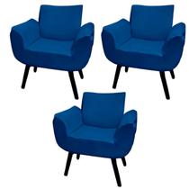 Kit 3 Capas Para Cadeira Poltrona Opala Malha Gel Premium Sala Quarto Escritório Diversas Cores 3 Unidades