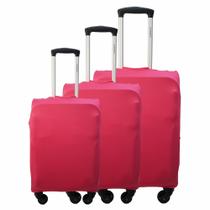 Kit 3 Capas Para Mala Viagem Big Style Rosa Pink: Tamanho P/M/G