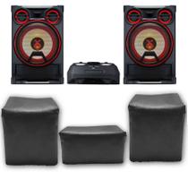 Kit 3 Capas Pra Mini System LG Xboom Ck43 Impermeavel Preta Uv