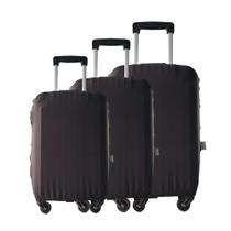 Kit 3 Capas Protetora Mala De Viagem Big Style Preta P, M, G