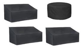 Kit 3 Capas Sofá + Capa Mesa Sob Medida Preto
