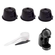 Kit 3 Cápsula Dolcegusto Reutilizável Cafeteira Café Colher