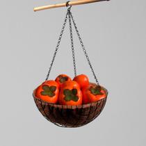 Kit 3 Caquis Artificiais 9cm para Decoração: Enfeites Elegantes e Duráveis que Não Atraem Insetos - DE1023