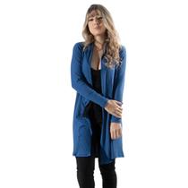 KIT 3 Cardigans Canelado Bella Fiore Manga Longa Inverno Moda Casual