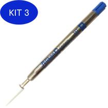 Kit 3 Carga Para Caneta Esferográfica Pelikan Azul F