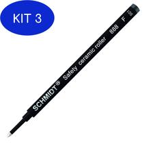 Kit 3 Carga Para Caneta Rollerball Schmidt 888 Ceramic Azul F