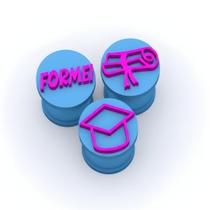 Kit 3 Carimbos Brigadeiros Docinhos - Formatura - Caputo - Diploma - Formandos