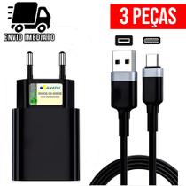 Kit 3 Carregador Rapido Tipo C USB Cabo Super Rapido 2.4A Kit 3 Carregador Rapido Tipo C USB Cabo Super Rapido 2.4A