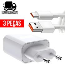 Kit 3 Carregador Turbo Tipo C USB Cabo Super Rapido 3.6A