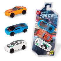 Kit 3 Carrinhos De Brinquedo Miniatura Tipo Pista Hot Wheels