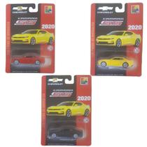 Kit 3 Carrinhos Miniatura Camaro SS 2020 Chevrolet Metal - CKS