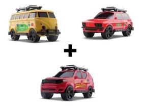 Kit 3 Carros Swell (Kombi + Jeep + Car) - Orange Toys