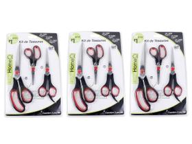 Kit 3 Cartelas Tesouras HM em Aço Inox 5,5" / 7,5" / 9,5" - 9 Peças Kit 3 Cartelas Tesouras HM em Aço Inox 5,5" / 7,5" / 9,5" - 9 Peças