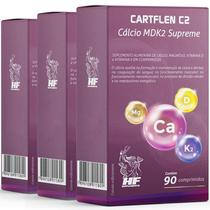 Kit 3 Cartflen C2 Calcio Supreme 90 Comprimidos - HF Suplements