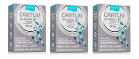 Kit 3 Cartliv Colágeno Tipo 2 Polivitamínico 60Cps - Equaliv Kit 3 Cartliv Colágeno Tipo 2 Polivitamínico 60Cps - Equaliv
