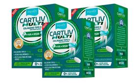 Kit 3 Cartliv Multi 60 Comp Colágeno T2 + Hialurônico + Msm