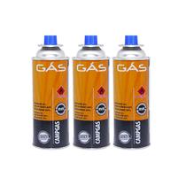 Kit 3 Cartuchos Refil de Gás Para Fogareiro e Maçarico CAMPGAS 280560 NTK Nautika
