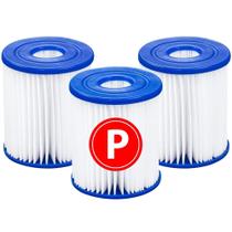 Kit 3 Cartuchos Refil Tipo P Filtrante Bomba Piscina Vg Plus