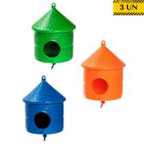 KIT 3 Casa Iglu para Pássaros Livres (cores mistas) 3 Unid.