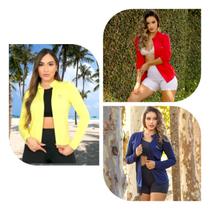 Kit 3 Casacos feminino proteção solar UV 50+ FPS