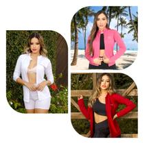 Kit 3 Casacos feminino proteção solar UV 50+ FPS