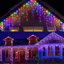 Kit 3 Cascata 400 Leds Função Colorido Prova d Agua 9,5m Bivolt
