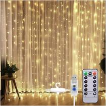 Kit 3 Cascata Cortina Pisca Pisca USB 3m 300 Leds Controle Natal Festa Evento Casamento Decoração Kit 3 Cascata Cortina Pisca Pisca USB 3m 300 Leds Controle Natal Festa Evento Casamento Decoração