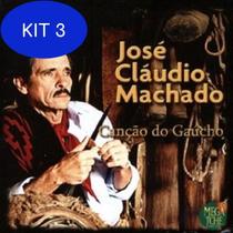 Kit 3 CD José Cláudio Machado Canção do Gaúcho - Mega tchê