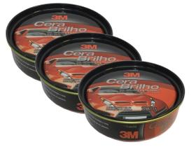 Kit 3 Cera Brilho 3M Com Silicone E Carnaúba Lata 200G