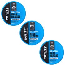 Kit 3 Cera Cola Mega Fixação 80g - Infinity Kit 3 Cera Cola Mega Fixação 80g - Infinity