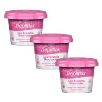 Kit 3 Cera Depilatória Micro-Ondas Depilflax Rosas 200g Kit 3 Cera Depilatória Micro-Ondas Depilflax Rosas 200g